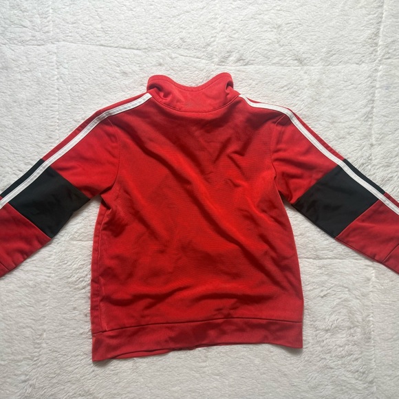 NWOT Adidas Kids Red and Black Full-Zip Track Jacket Sz 18 mths - Picture 2 of 2